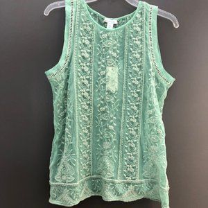 Mint green lace top from Sundance. NWT!